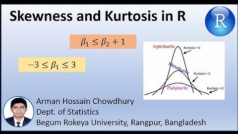 Skewness and Kurtosis in R