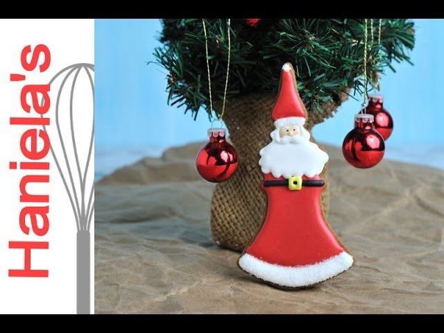 Decorazioni Natalizie Youtube.Decorated Santa Cookies For Christmas Haniela S Youtube