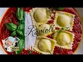 Hausgemachte Ravioli mit köstlicher Lachs-Spinat-Füllung!