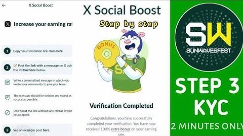 Sunwaves Verify With X | Sunwaves KYC Verification Step 3 || Sunwaves Twitter KYC