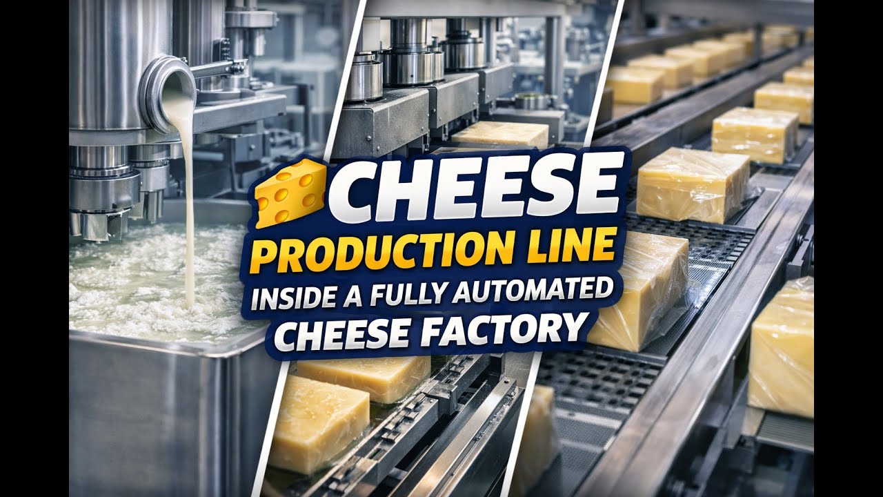 🧀 Cheese Production Line | Inside a Fully Automated Cheese Factory