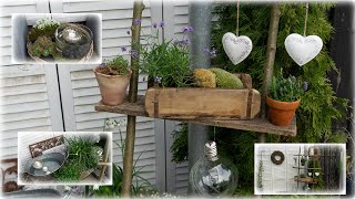 Außendeko für Terrasse und Balkon | diy Leiter gestalten | Blumen und Dekoration