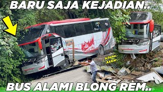 INNALILLAHI !!! Baru Saja Kejadian, Insiden Bus Jakarta-Padang Rem Blong di Jalur Sitinjau Lauik
