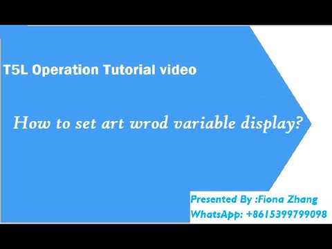 Dwin T5L Art Word Variable Display