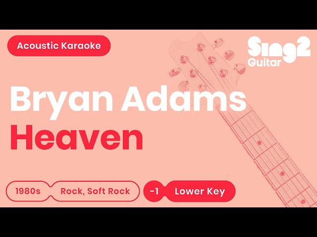 Bryan Adams - Heaven (Lower Key) Acoustic Karaoke class=