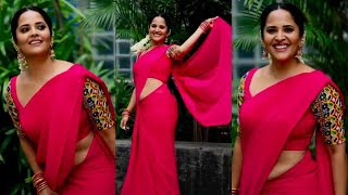 Anasuya Looks Gorgeous In Saree | Anasuya Bharadwaj Latest Video | Manastars