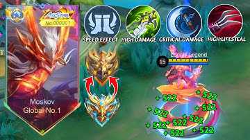 GLOBAL MOSKOV BEST GUIDE TO RANK UP FASTER IN 2025! ( recommended build and emblem ) ~  MLBB!! 