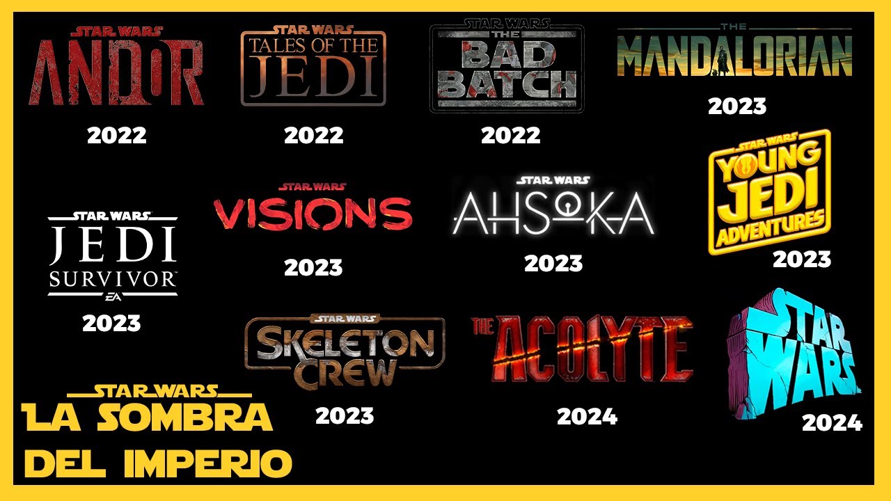 Calendario Completo de STAR WARS 20222024 Explicado Series, Películas