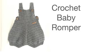 Crochet Baby Romper Bjorn | app. 6 - 9 months | free crochet pattern | how to crochet screenshot 5