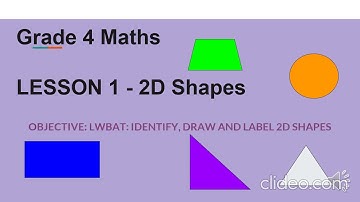 Grade 4 Maths 2-D shapes Lesson:1