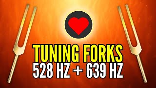 Fire Up Self-Love with 528 Hz + 639 Hz Tuning Forks AND Gamma + Lambda Binaural Beats