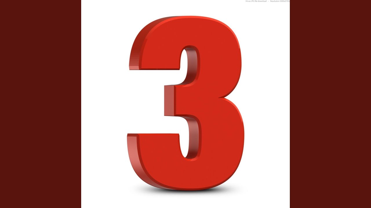 Цифра 3 красная картинка