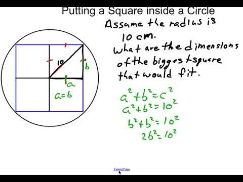 Circle Geom Putting a Square inside a Circle - YouTube