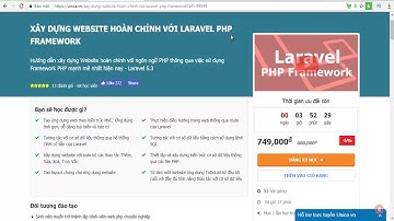 XÂY DỰNG WEBSITE HOÀN CHỈNH VỚI LARAVEL PHP FRAMEWORK