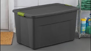 Sterilite 19453V04 35 Gallon 132 Liter Latch Tote, Flat Gray Lid & Base Review