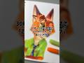 30秒、3分、3時間で「Zootopia ニック」描いてみた！🦊🤍#イラスト #illustration #イラストメイキング #copic #shorts
