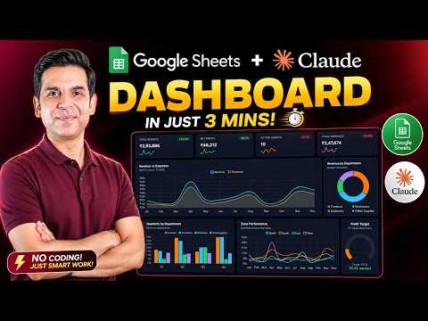 Turn Google Sheets Data into a Stunning Dashboard with Claude AI in 3 minutes