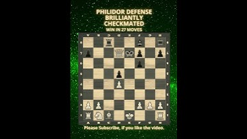 Philidor Defense Brilliantly Checkmated | Chess Openings | Chess Tricks