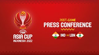 India v Lebanon - Press Conference