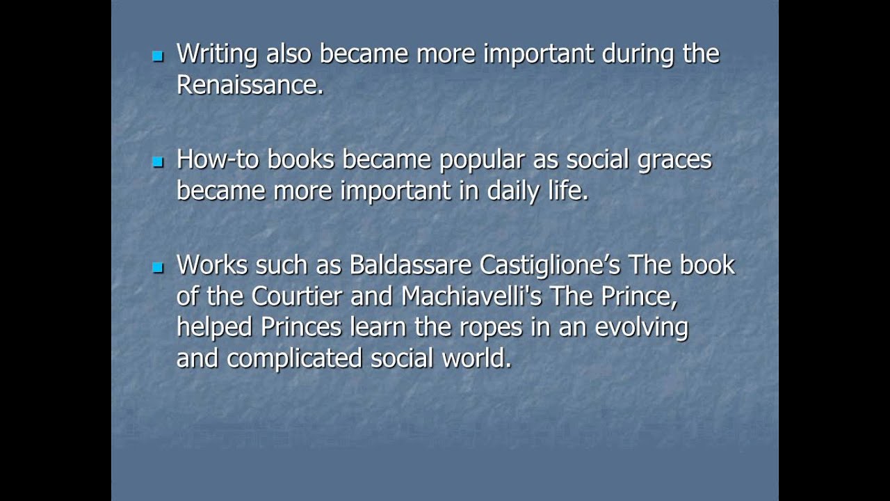 The Spread of the Renaissance- part I