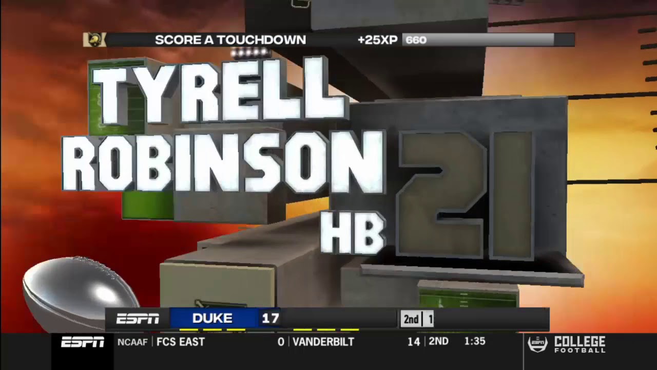 NCAA 14 CFB Revamped--Army Dynasty (3-1) season 1 game 5 vs Duke