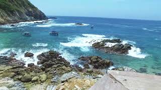 Playa Estacahuite, en el estado de Oaxaca. Una de las playas más bonitas y limpias de México.