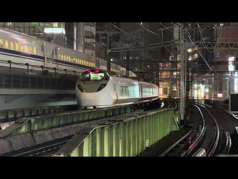E657系K-1編成 651系オマージュカラーが有楽町を通過するシーン