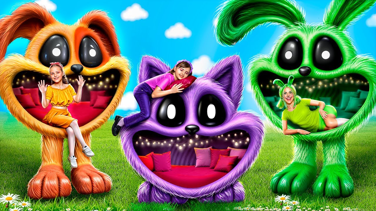 Budujemy Mini Domek dla Catnapa! Jednokolorowe Wyzwanie! Adoptowały Mnie Postacie z Poppy Playtime 3