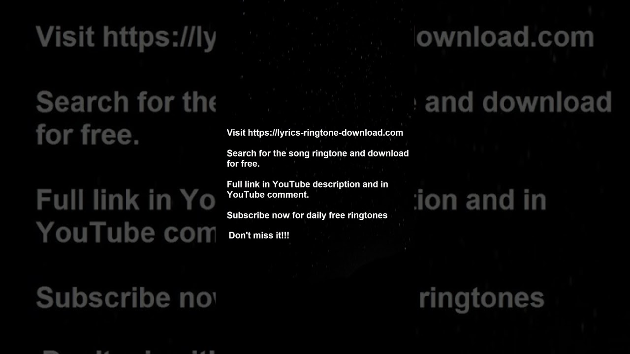 Lana Del Rey ~ Say Yes To Heaven Ringtone (Free Download)