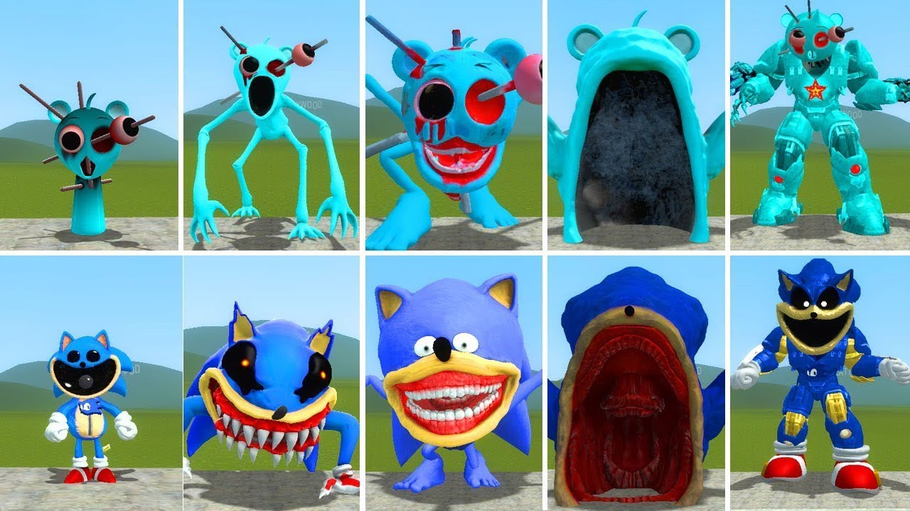 THE SAWING BATTLE BETWEEN  SPRUNKI SKY VS SONIC EXE : WHO WILL DOMINATE EVERYTHING IN GARRY'S MOD?