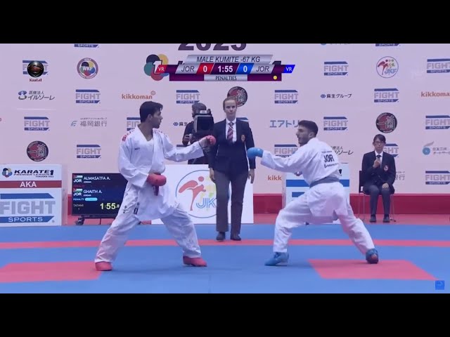 Abdel Rahman Almasatfa vs Afeef Ghaith | Final Male Kumite -67Kg | Fukuoka 2023 class=