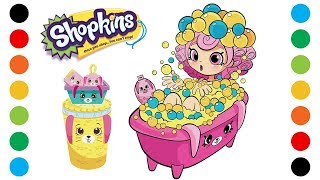 Shopkins Shoppies Bubbleisha Coloring Pages for Kids | Digital Coloring