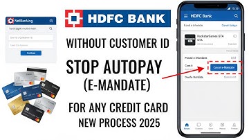How to Cancel HDFC AutoPay / e-Mandate Without Customer ID – New Process 2025 #hdfc