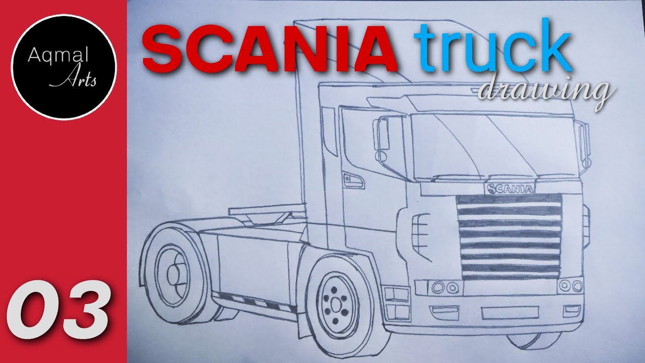how to draw a truck-pencil drawing - YouTube