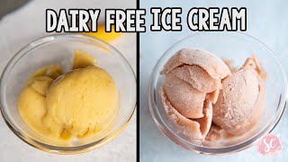 Dairy Free Ice Cream 2 ways using Vitamix - NO CHURN, No added refined sugar, NO coconut milk