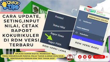 Full Lengkap! Cara Update, Seting, Input Nilai dan Cetak Raport Kokurikuler di RDM Versi Terbaru