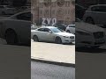 Street automobile people life. Moscow Garden Ring from Mayakovsky Square towards Smolenskaya 20