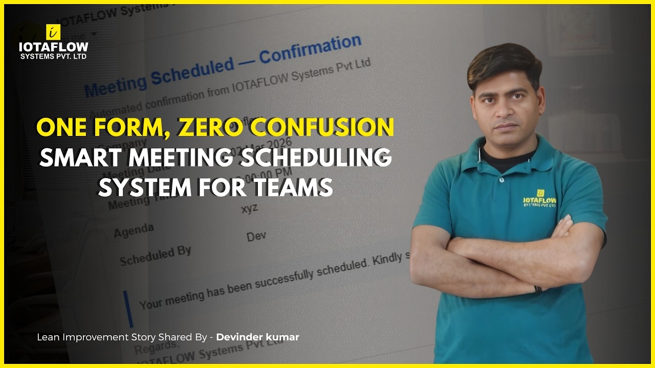 One Form Solution for Team Meetings | Time Saving Process Improvement | #leaninindia