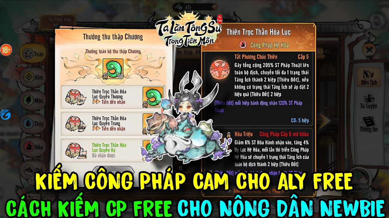 Ta Làm Tông Sư Trong Tiên Môn - Kiếm Skill Aly Free Cho Nông Dân Newbie Để Tương Lai Dùng Cho Aly