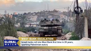 Israeli tanks roll into West Bank first time in 20 tears, sparking Palestinian outcry