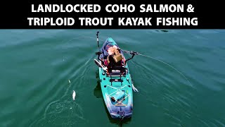 Riffe Lake Landlocked Coho Salmon &amp; Triploid Trout Kayak Fishing