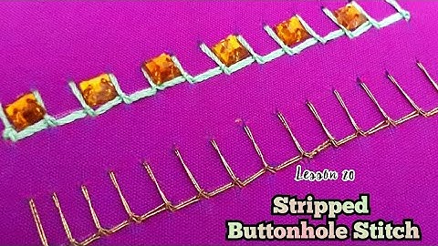 Aari Work Tutorial 20 | Stripped Buttonhole Stitch