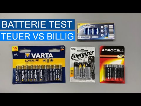 Video: Wie lange halten AA-Batterien im Dauereinsatz?