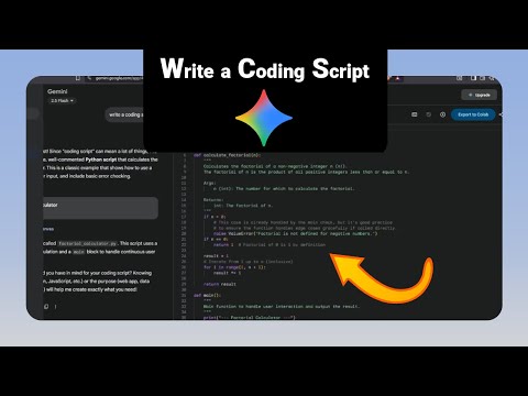 How to Write a Coding Script on Gemini [NEW]