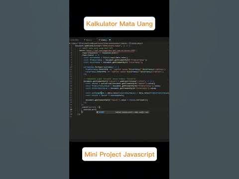 Tutorial Kalkulator Mata Uang - Mini Project Javascript #javascript # ...