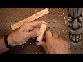 Tiki whittling wood carving with flexcut