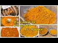 How to dry fresh turmeric roots at home and make turmeric powder