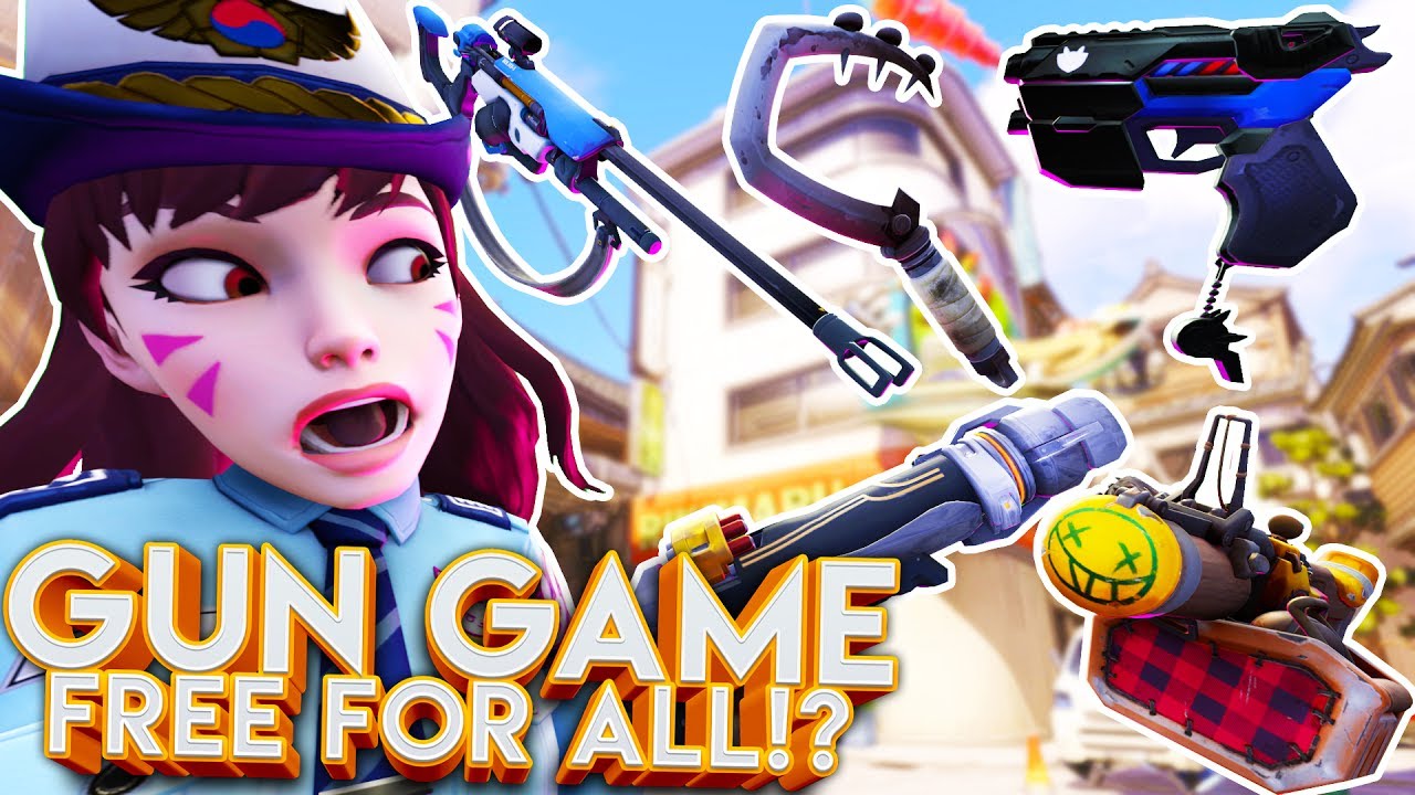 OVERWATCH FREE FOR ALL GUN GAME CUSTOM GAMEMODE!? YouTube