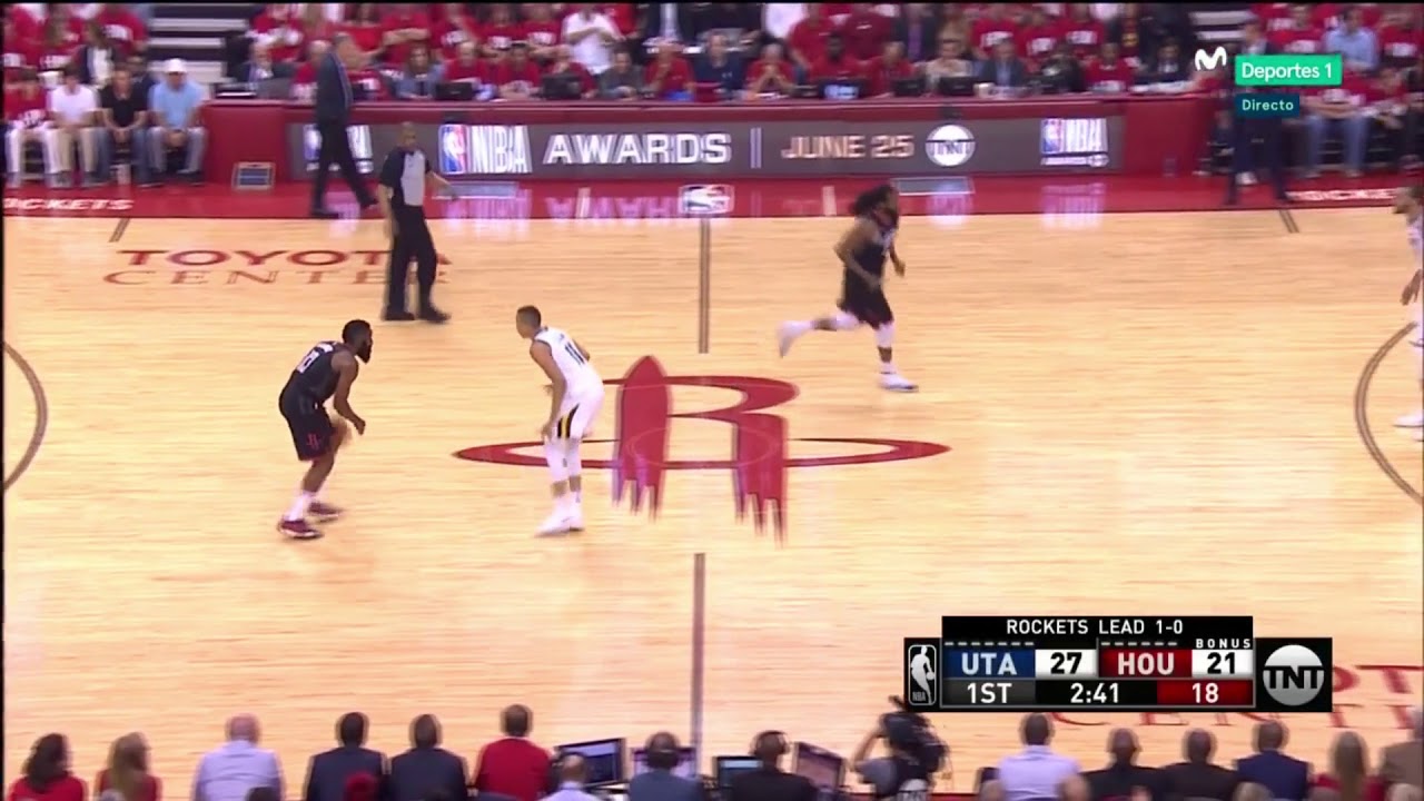 Dante Exum defense on James Harden vs Rockets - YouTube