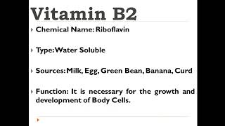 Sports and Nutrition (Class 4) | Class 12 | Physical Education | Types of Vitamins